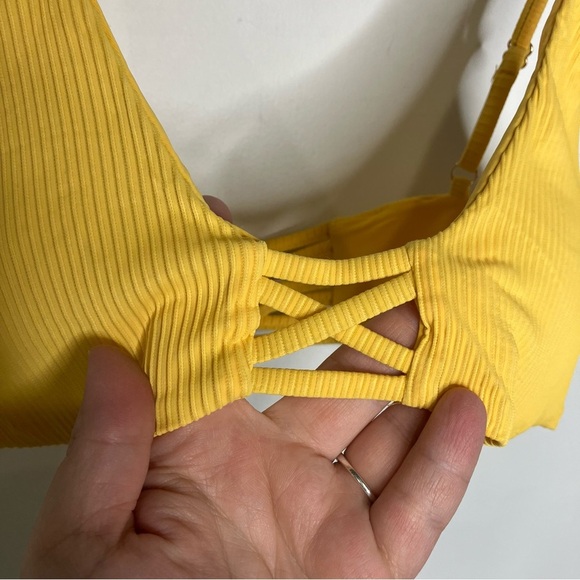 Tini Bikini yellow bikini top women’s size large beach casual summer swimming - Picture 2 of 8